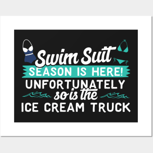 Swim Suit Season is Here and so is the Ice Cream Truck Posters and Art